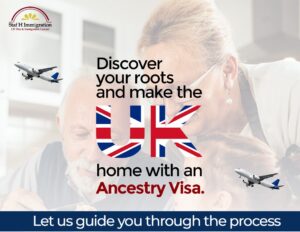 UK Ancestry Visa in 2026. Live, work & settle in the UK through your British grandparent. Expert immigration lawyers at Staf H Immigration.